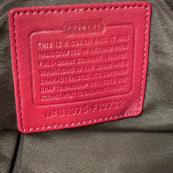 Coach F13732 Soho Hampton Satchel Tote in Red - Picture 10 of 10